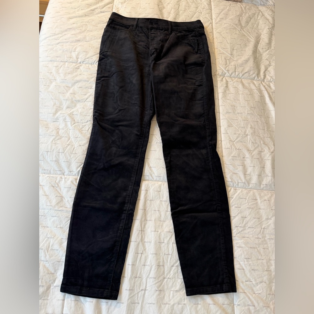 LOFT Black Corduroy High Rise Women’s Skinny Pants size 30/10 NWT